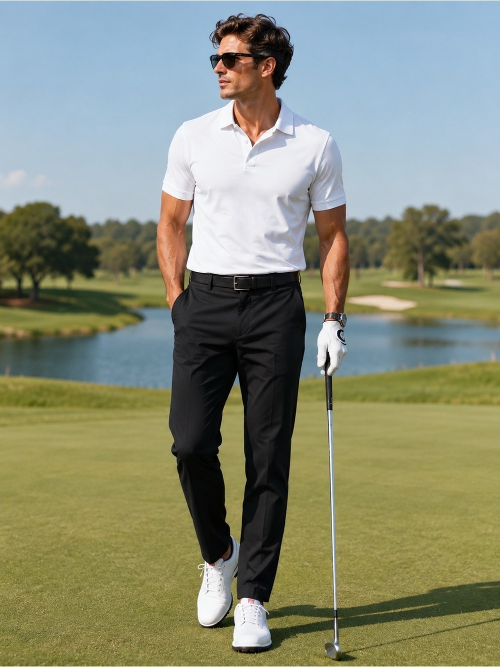 Nike Men's  Black dri fit golf pants